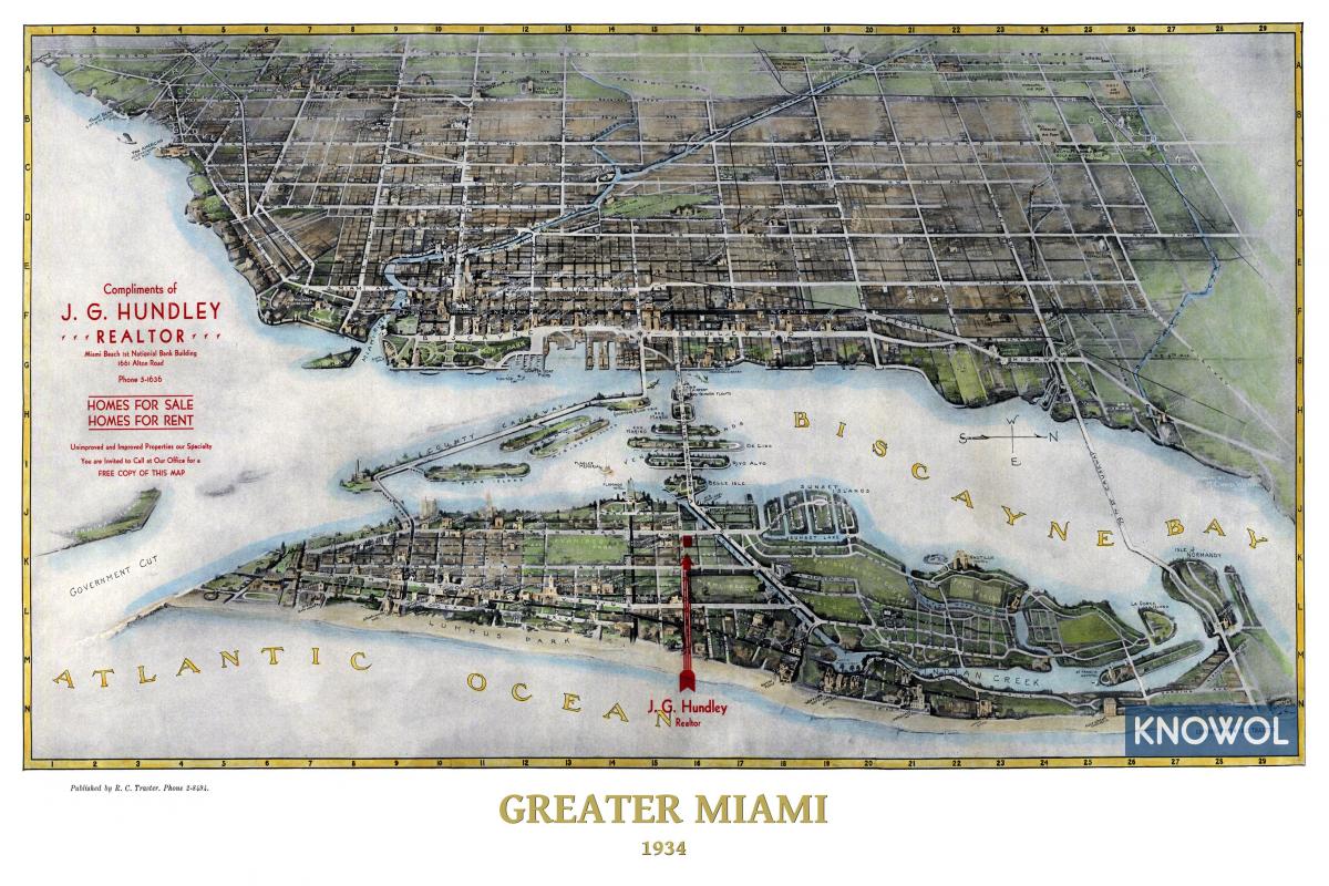 マイアミのアンティーク・マップ
