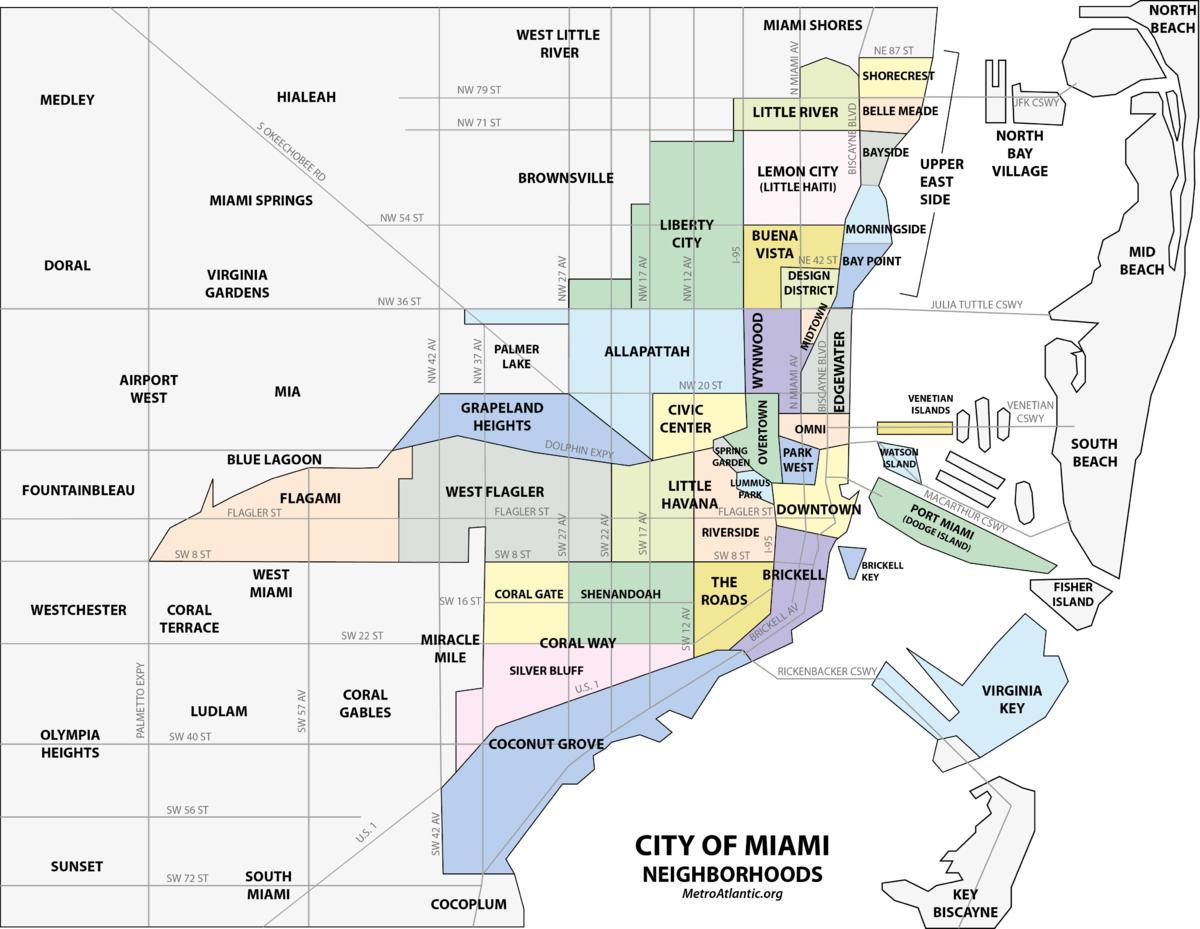 マイアミ周辺地図