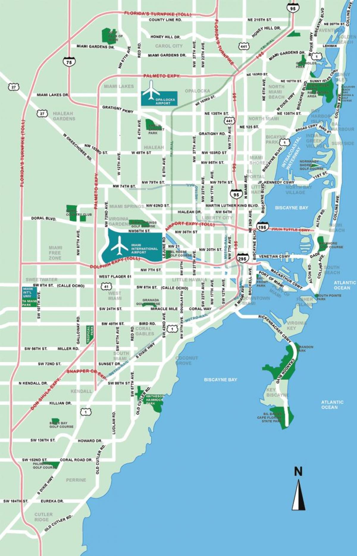 マイアミ市内地図